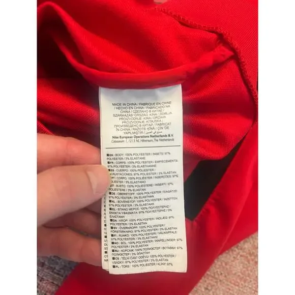 AC Sparta Praha Nike Men's Football Training Jacket Sweatshirt Red Size Small - Picture 4 of 6